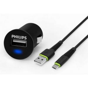 Carregador Veicular Philips Com Cabo Micro Usb