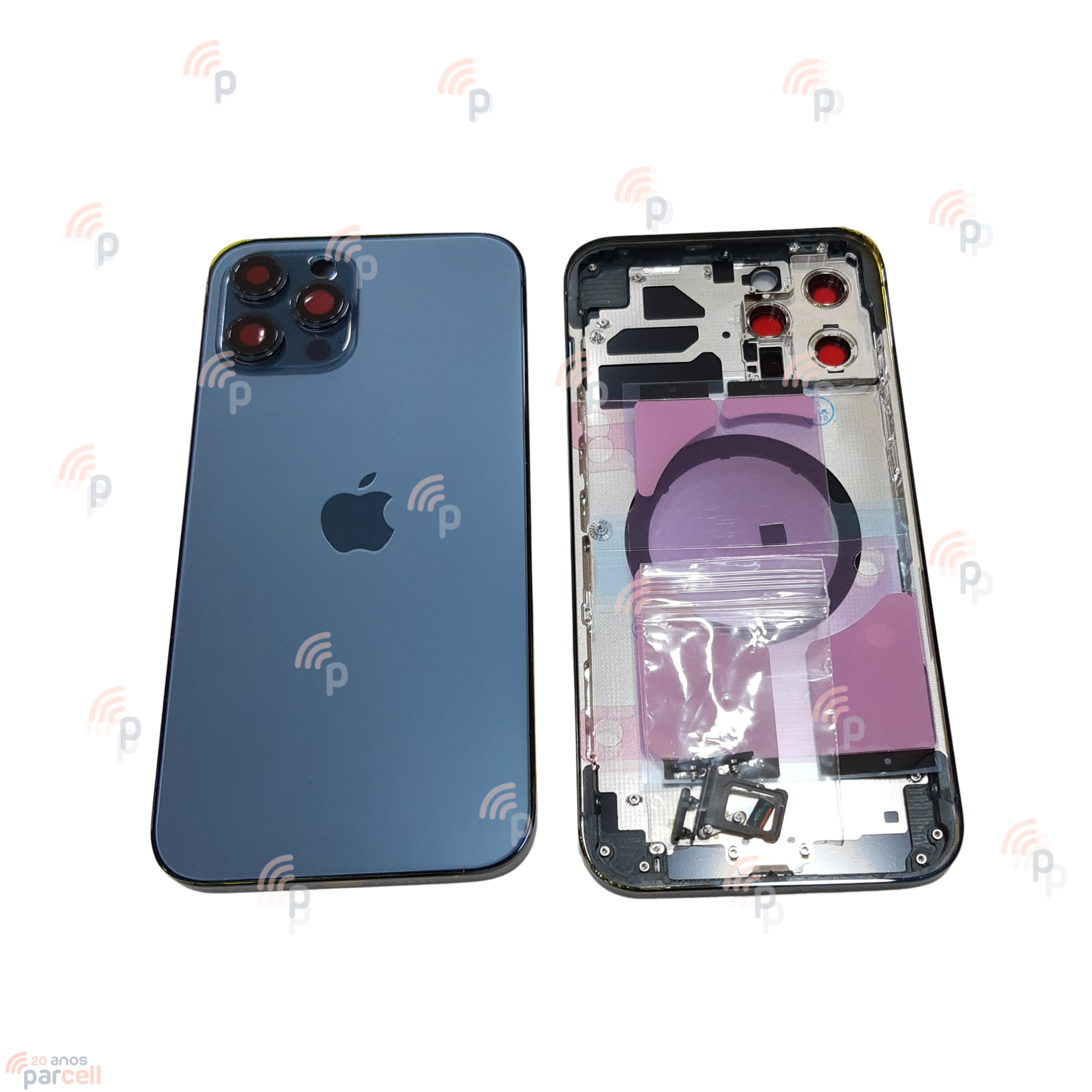 Carcaça Completa Iphone 12 Pro Max Azul