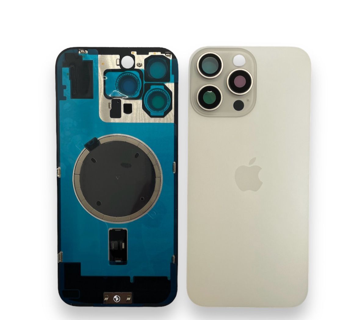 Tampa de Bateria Iphone 16 Pro Branco Com Aro