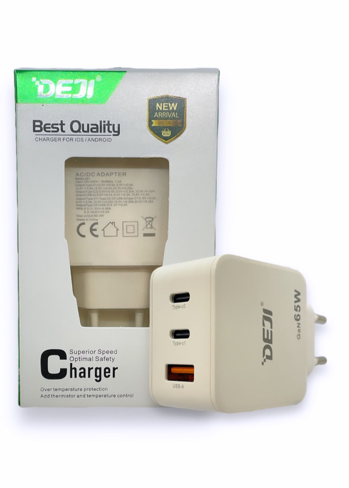 Carregador Deji 65W Branco