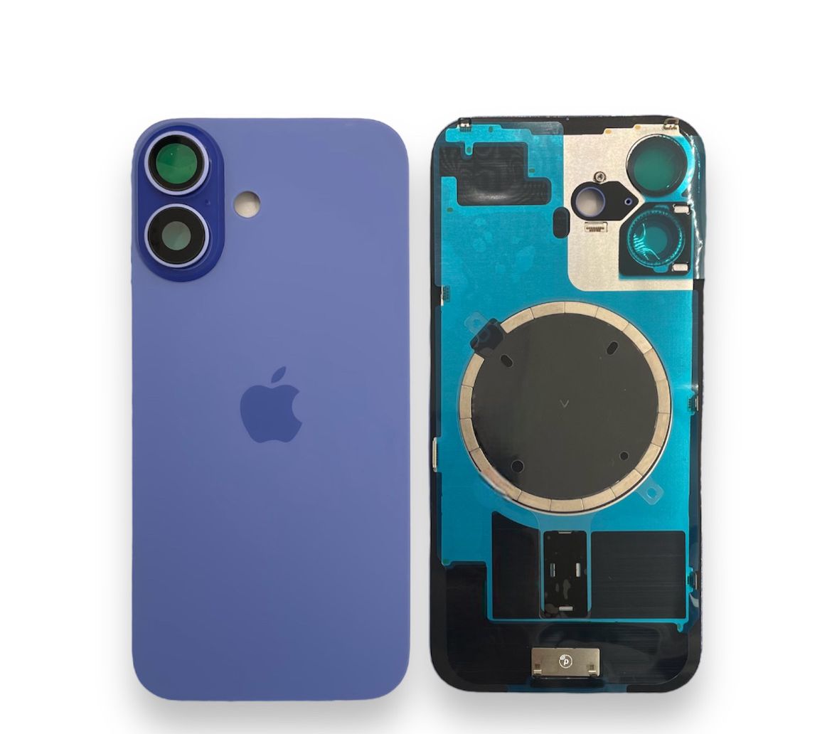 Tampa de Bateria Iphone 16 Azul Com Aro